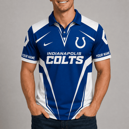 [SPECIAL OFFER] NEW CUSTOMIZED NFL17 IDC INDIANAPOLIS COLTS POLO SHIRT