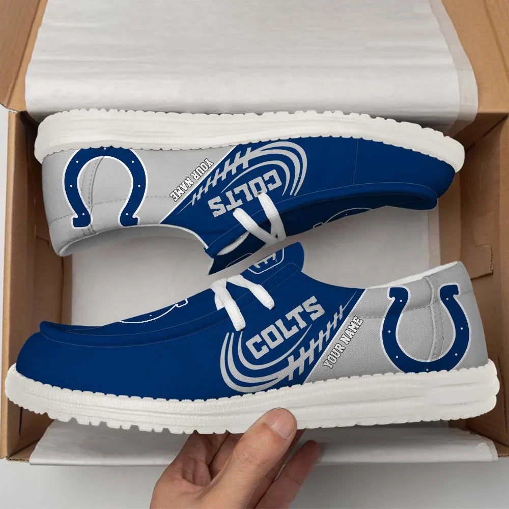 [SPECIAL OFFER] NEW CUSTOMIZED NFL17 IDC INDIANAPOLIS COLTS LOAFER SHOES