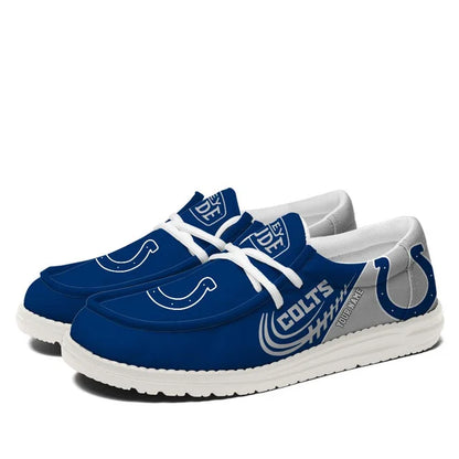 [SPECIAL OFFER] NEW CUSTOMIZED NFL17 IDC INDIANAPOLIS COLTS LOAFER SHOES