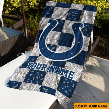 [SPECIAL OFFER] NEW CUSTOMIZED NFL17 IDC INDIANAPOLIS COLTS BEACH TOWEL