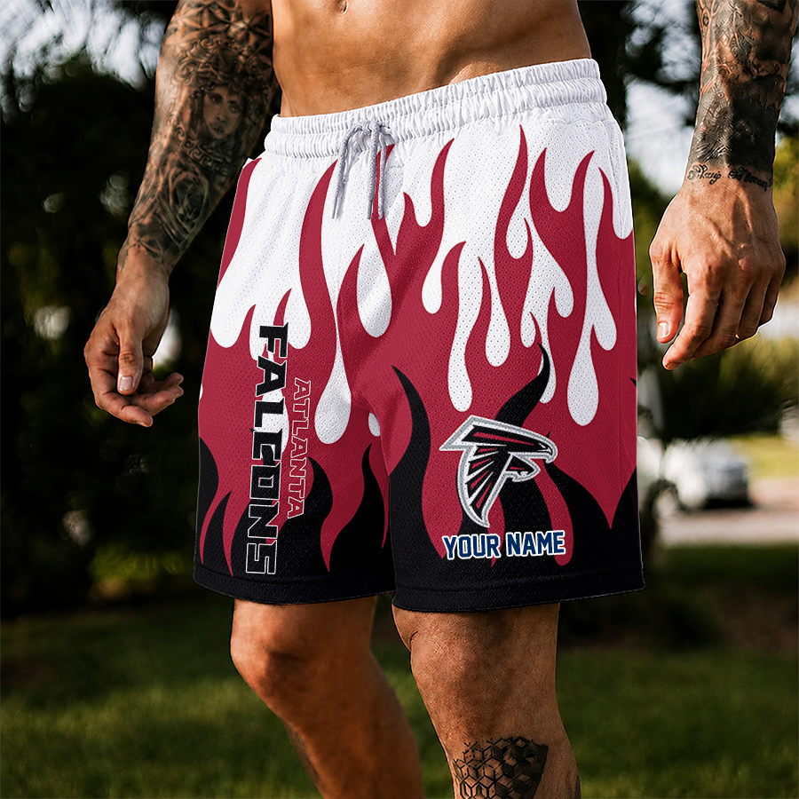 [SPECIAL OFFER] NEW CUSTOMIZED NFL18 ATF ATLANTA FALCONS SHORT PANTS