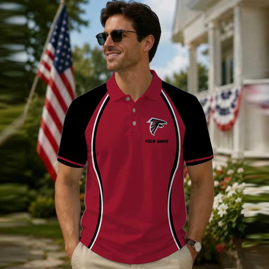 [SPECIAL OFFER] NEW CUSTOMIZED NFL18 ATF ATLANTA FALCONS POLO SHIRT
