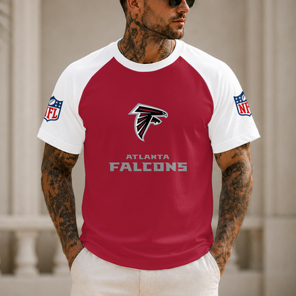 [SPECIAL OFFER] NEW CUSTOMIZED NFL18 ATF ATLANTA FALCONS RAGLAN TEE