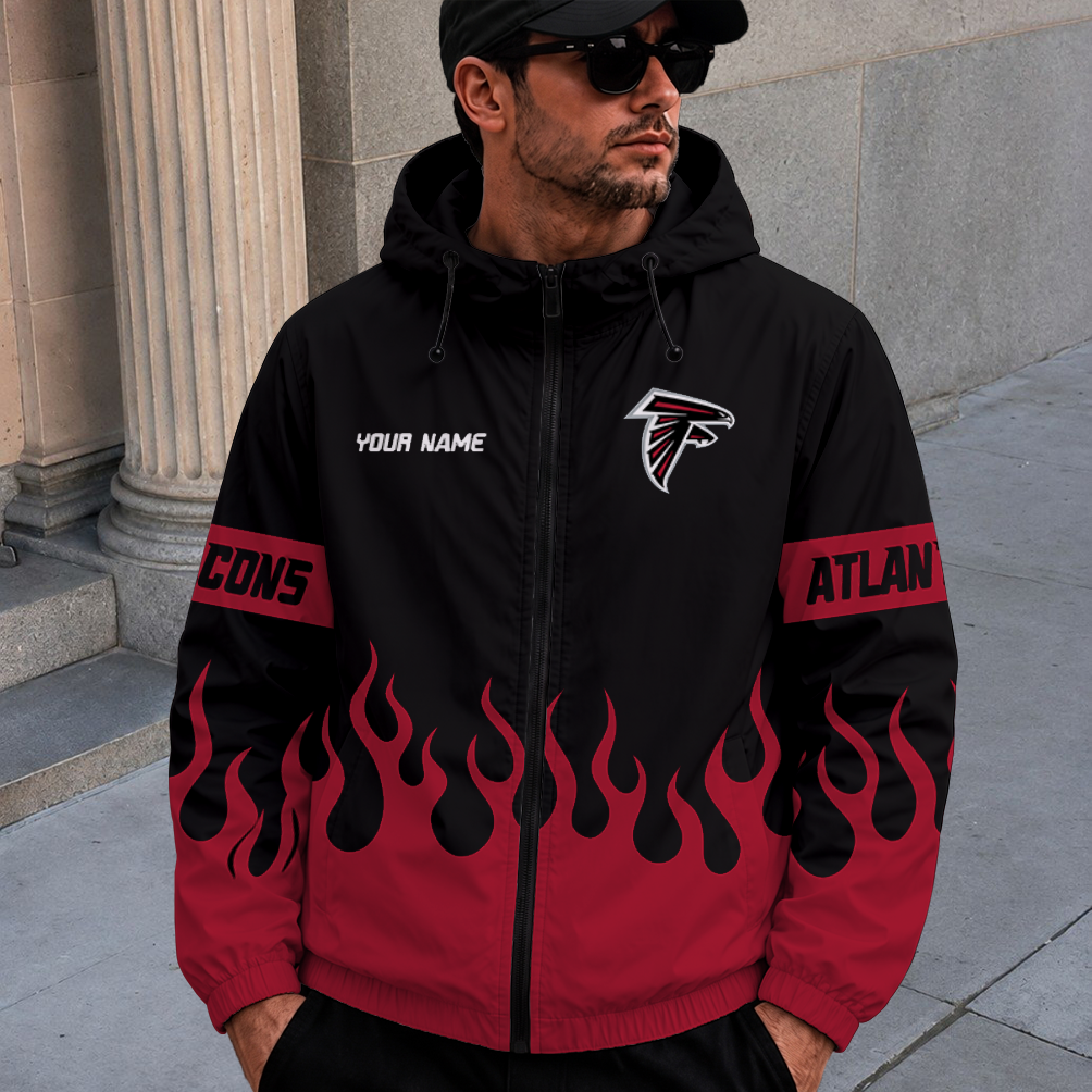 [SPECIAL OFFER] NEW CUSTOMIZED NFL18 ATF ATLANTA FALCONS WINDBREAKER JACKET