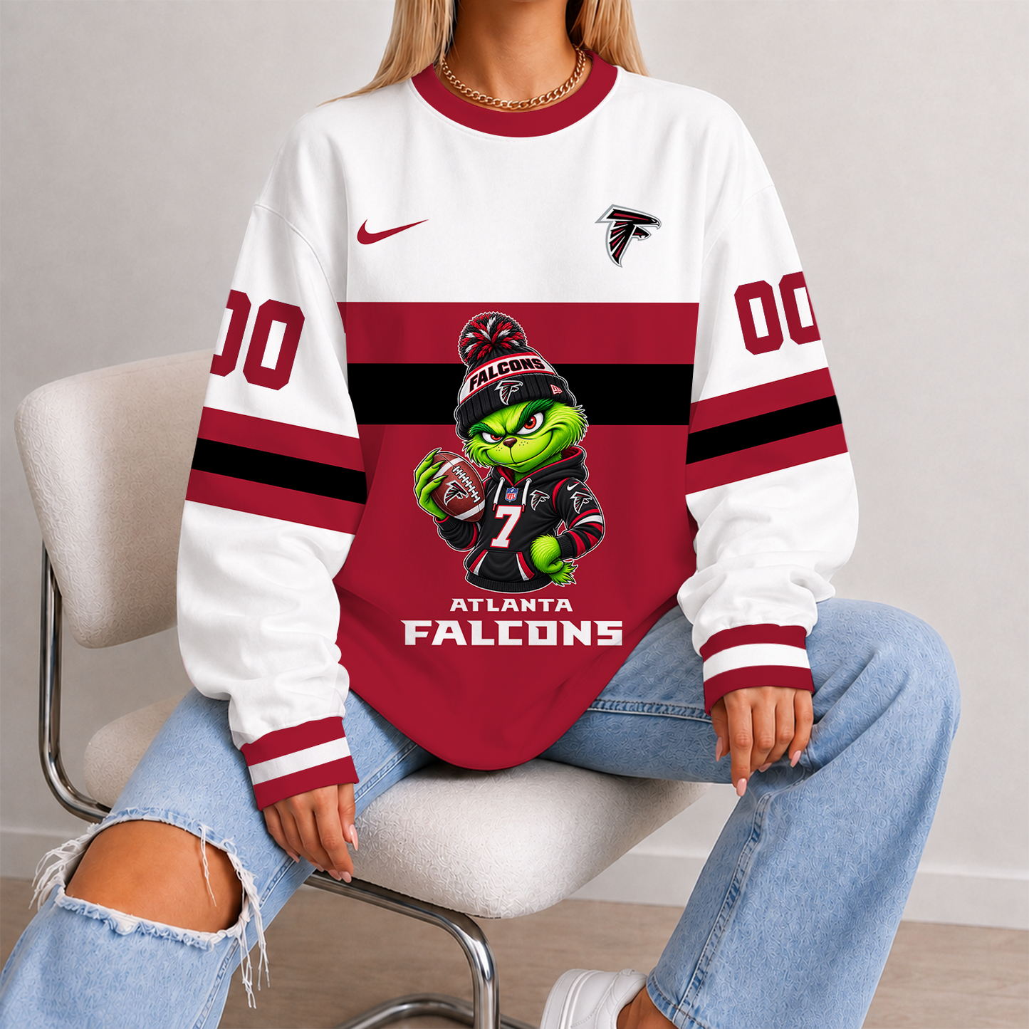 [SPECIAL OFFER] NEW CUSTOMIZED NFL18 ATF ATLANTA FALCONS UNISEX SWEATSHIRT