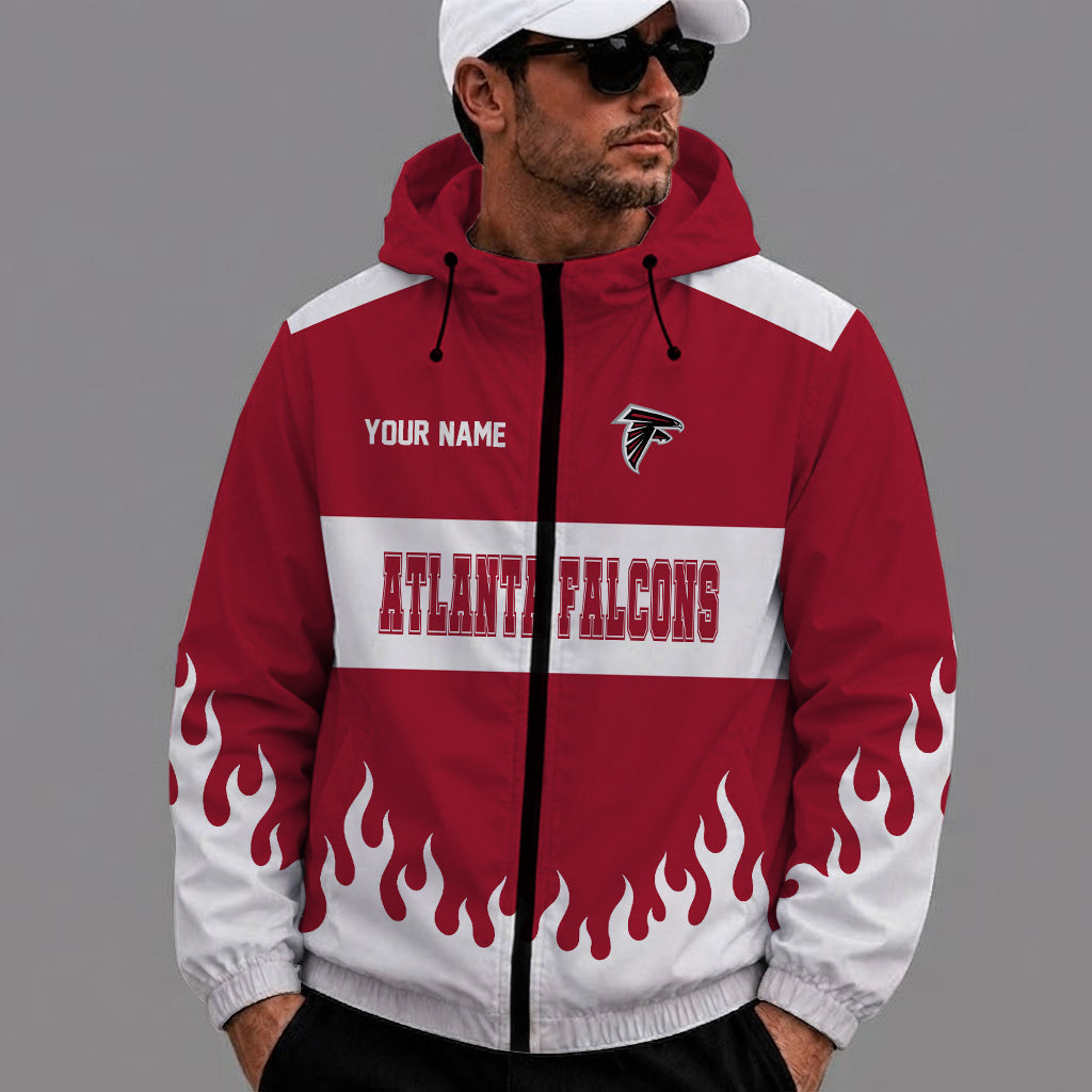 [SPECIAL OFFER] NEW CUSTOMIZED NFL18 ATF ATLANTA FALCONS WINDBREAKER JACKET