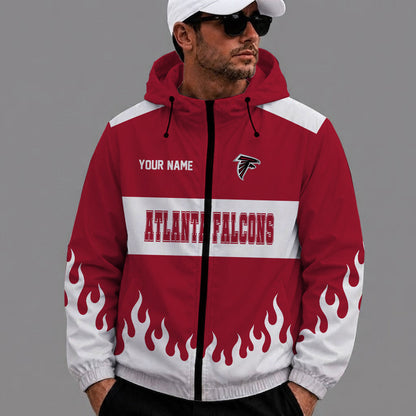[SPECIAL OFFER] NEW CUSTOMIZED NFL18 ATF ATLANTA FALCONS WINDBREAKER JACKET