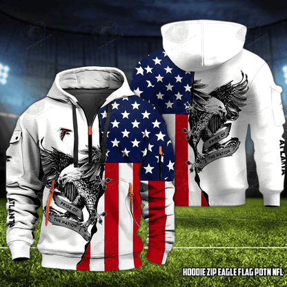 [SPECIAL OFFER] NEW CUSTOMIZED NFL18 ATF ATLANTA FALCONS QUARTER ZIP HOODIE