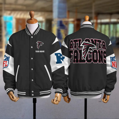 [SPECIAL OFFER] NEW CUSTOMIZED NFL18 ATF ATLANTA FALCONS SATIN VARSITY & BASEBALL JACKET
