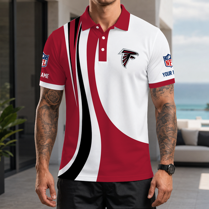 [SPECIAL OFFER] NEW CUSTOMIZED NFL18 ATF ATLANTA FALCONS POLO SHIRT
