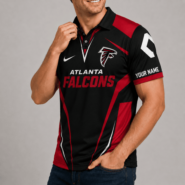 [SPECIAL OFFER] NEW CUSTOMIZED NFL18 ATF ATLANTA FALCONS POLO SHIRT