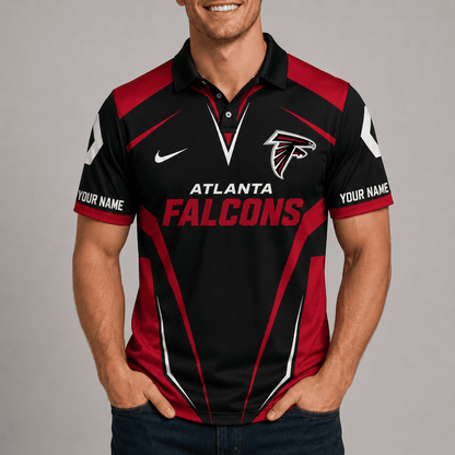 [SPECIAL OFFER] NEW CUSTOMIZED NFL18 ATF ATLANTA FALCONS POLO SHIRT