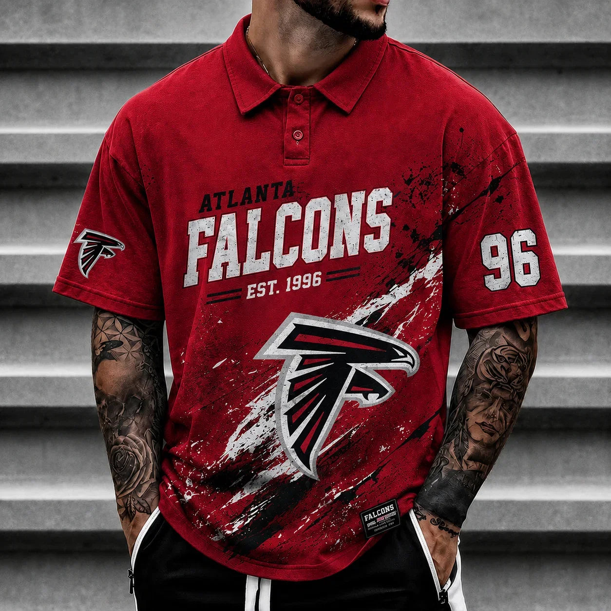 [SPECIAL OFFER] NEW CUSTOMIZED NFL18 ATF ATLANTA FALCONS POLO SHIRT