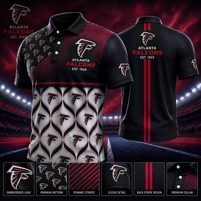 [SPECIAL OFFER] NEW CUSTOMIZED NFL18 ATF ATLANTA FALCONS POLO SHIRT