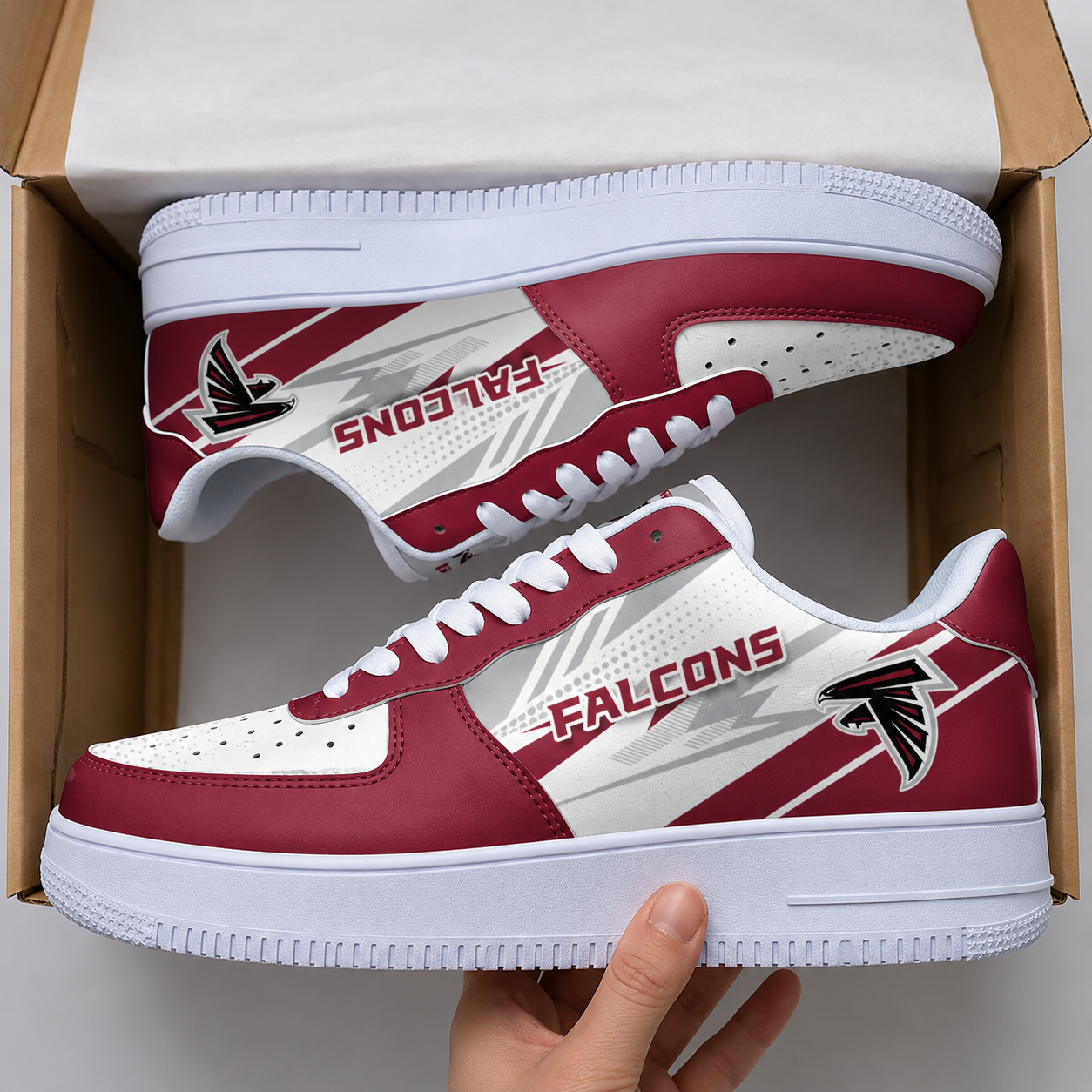 [SPECIAL OFFER] NEW CUSTOMIZED NFL18 ATF ATLANTA FALCONS AF1 SNEAKERS