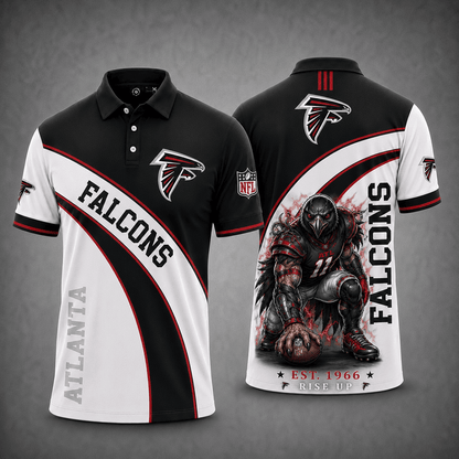 [SPECIAL OFFER] NEW CUSTOMIZED NFL18 ATF ATLANTA FALCONS POLO SHIRT