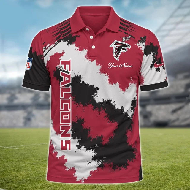 [SPECIAL OFFER] NEW CUSTOMIZED NFL18 ATF ATLANTA FALCONS MULTICOLOR POLO SHIRT