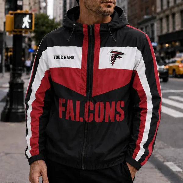 [SPECIAL OFFER] NEW CUSTOMIZED NFL18 ATF ATLANTA FALCONS WINDBREAKER JACKET