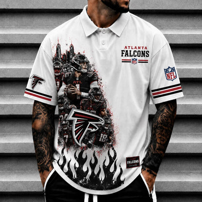 [SPECIAL OFFER] NEW CUSTOMIZED NFL18 ATF ATLANTA FALCONS POLO SHIRT