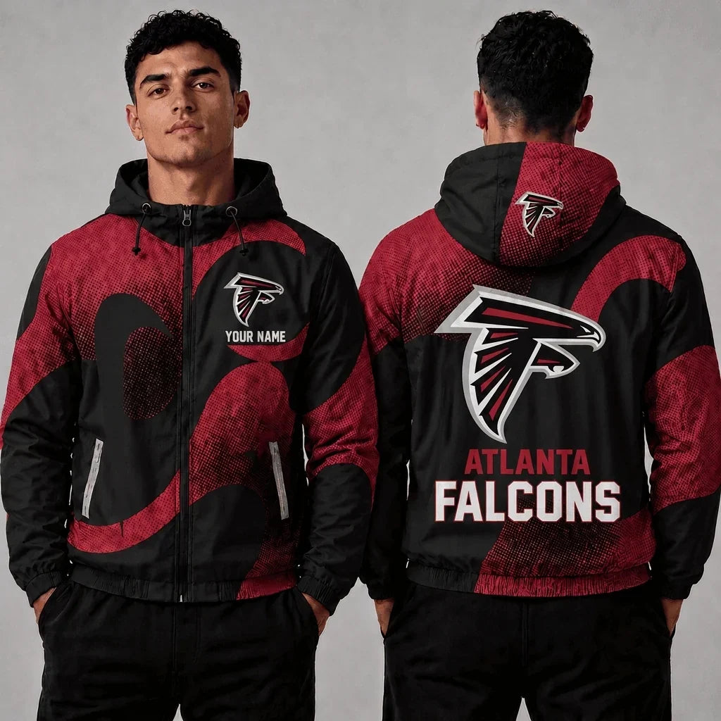 [SPECIAL OFFER] NEW CUSTOMIZED NFL18 ATF ATLANTA FALCONS WINDBREAKER JACKET