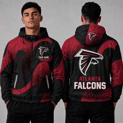 [SPECIAL OFFER] NEW CUSTOMIZED NFL18 ATF ATLANTA FALCONS WINDBREAKER JACKET