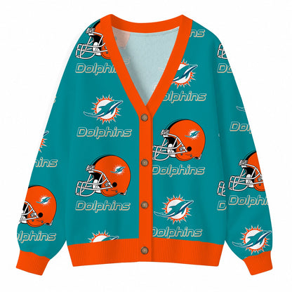 [SPECIAL OFFER] NEW CUSTOMIZED NFL19 MDP MIAMI DOLPHINS CARDIGAN