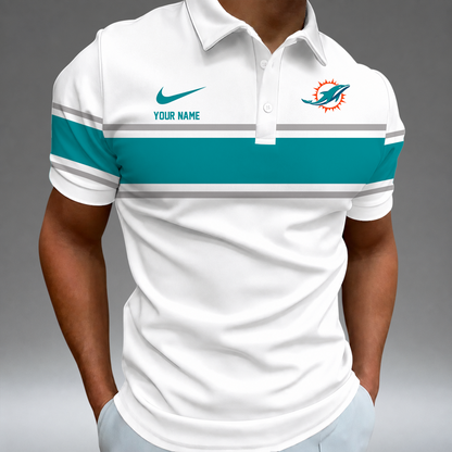[SPECIAL OFFER] NEW CUSTOMIZED NFL19 MDP MIAMI DOLPHINS POLO SHIRT