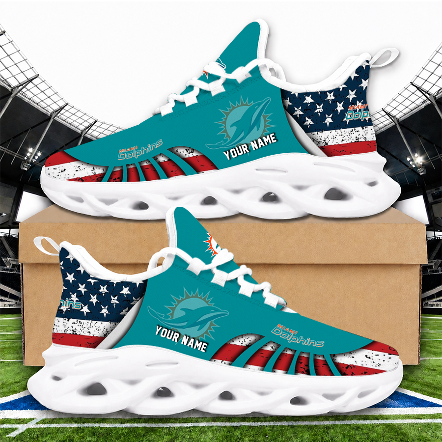 [SPECIAL OFFER] NEW CUSTOMIZED NFL19 MDP MIAMI DOLPHINS UNISEX CLUNKY SNEAKERS