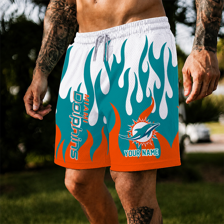 [SPECIAL OFFER] NEW CUSTOMIZED NFL19 MDP MIAMI DOLPHINS SHORT PANTS