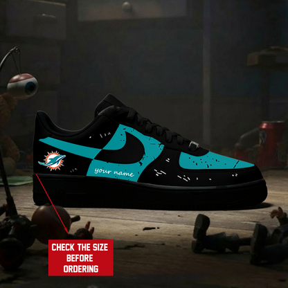 [SPECIAL OFFER] NEW CUSTOMIZED NFL19 MDP MIAMI DOLPHINS AF1 SNEAKERS