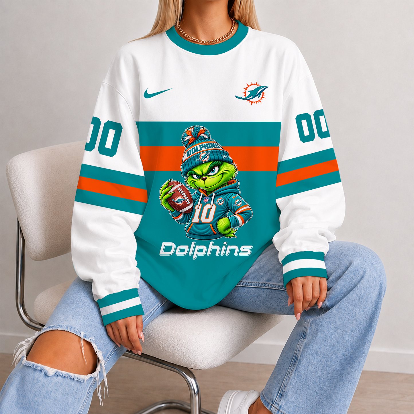 [SPECIAL OFFER] NEW CUSTOMIZED NFL19 MDP MIAMI DOLPHINS UNISEX SWEATSHIRT