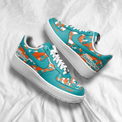 [SPECIAL OFFER] NEW CUSTOMIZED NFL19 MDP MIAMI DOLPHINS AF1 SNEAKERS
