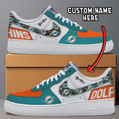 [SPECIAL OFFER] NEW CUSTOMIZED NFL19 MDP MIAMI DOLPHINS AF1 SNEAKERS