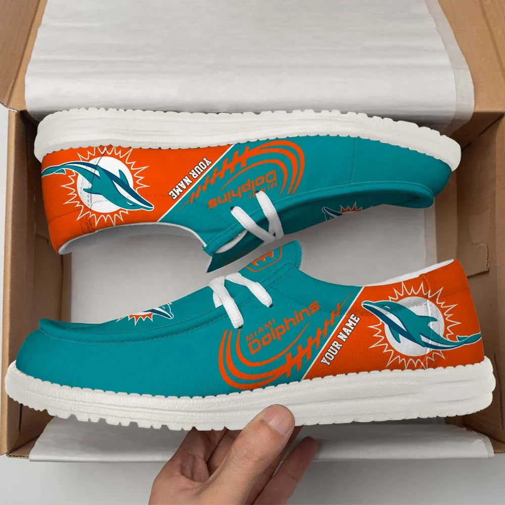 [SPECIAL OFFER] NEW CUSTOMIZED NFL19 MDP MIAMI DOLPHINS LOAFER SHOES