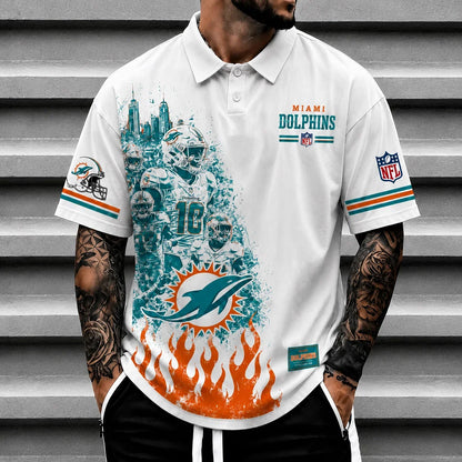 [SPECIAL OFFER] NEW CUSTOMIZED NFL19 MDP MIAMI DOLPHINS POLO SHIRT