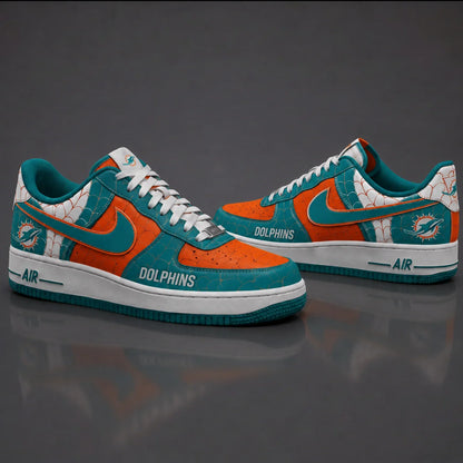 [SPECIAL OFFER] NEW CUSTOMIZED NFL19 MDP MIAMI DOLPHINS x SPIDER AF1 SHOES