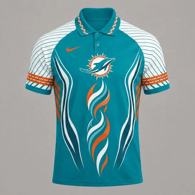 [SPECIAL OFFER] NEW CUSTOMIZED NFL19 MDP MIAMI DOLPHINS POLO SHIRT