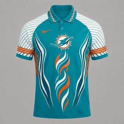 [SPECIAL OFFER] NEW CUSTOMIZED NFL19 MDP MIAMI DOLPHINS POLO SHIRT