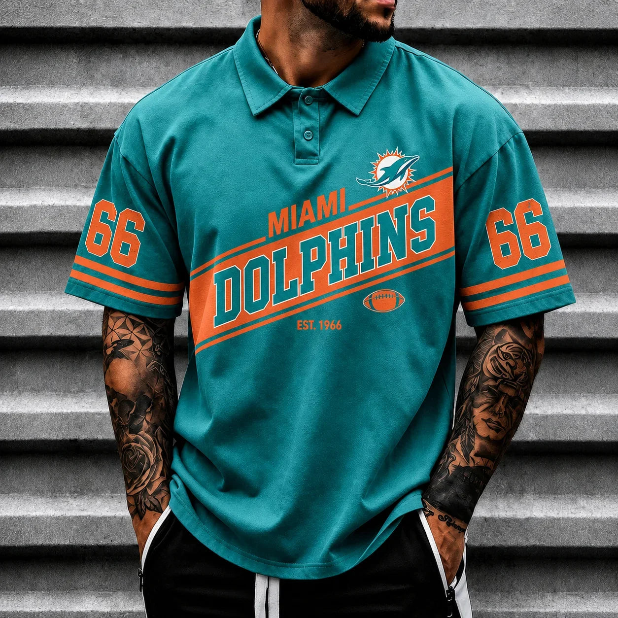 [SPECIAL OFFER] NEW CUSTOMIZED NFL19 MDP MIAMI DOLPHINS POLO SHIRT