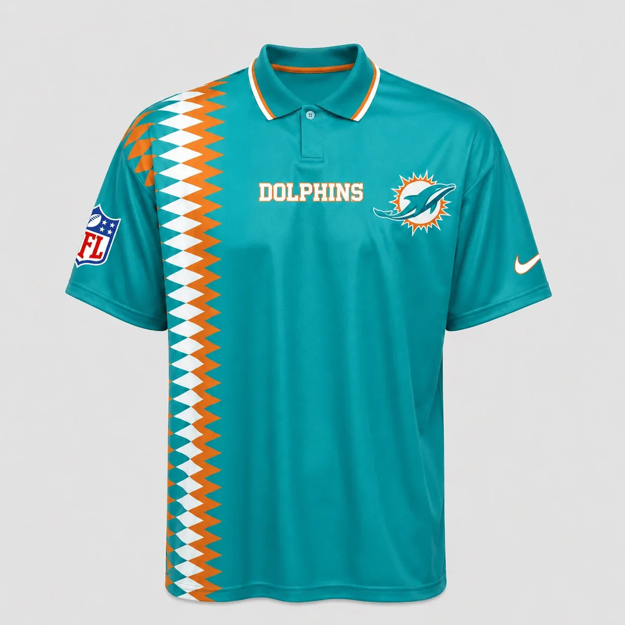 [SPECIAL OFFER] NEW CUSTOMIZED NFL19 MDP MIAMI DOLPHINS POLO SHIRT