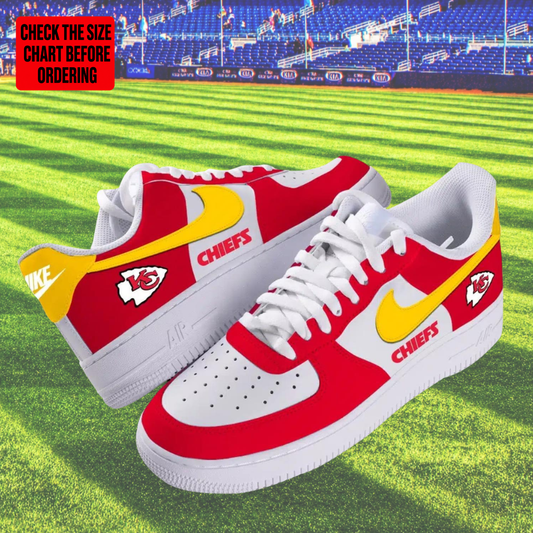 [SPECIAL OFFER] NEW CUSTOMIZED NFL01 KCC KANSAS CITY CHIEFS AF1 SHOES