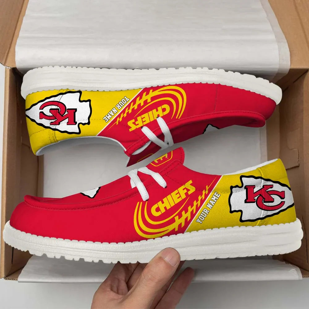 [SPECIAL OFFER] NEW CUSTOMIZED NFL01 KCC KANSAS CITY CHIEFS LOAFER SHOES