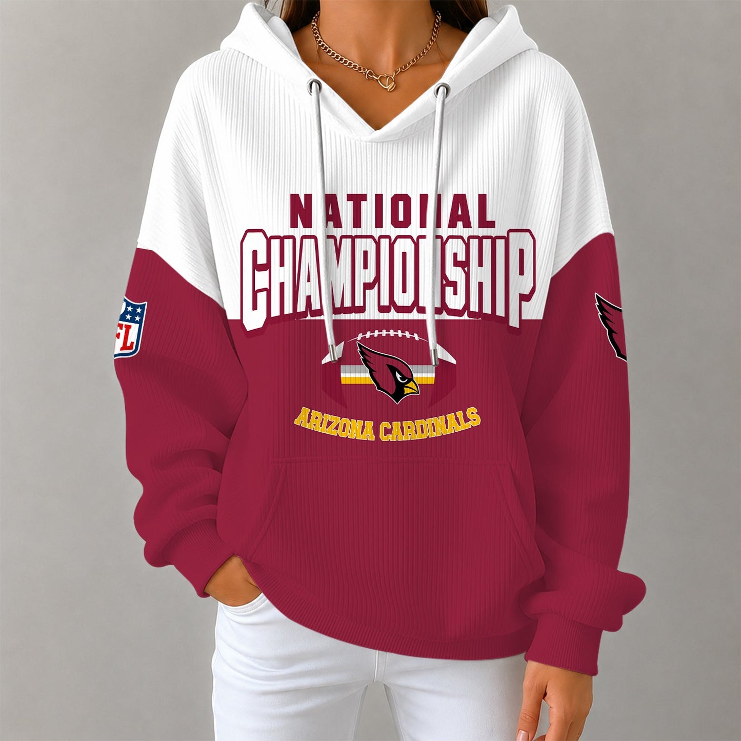[SPECIAL OFFER] NEW CUSTOMIZED NFL20 ARC ARIZONA CARDINALS RIBBED HOODIE & SWEATSHIRT