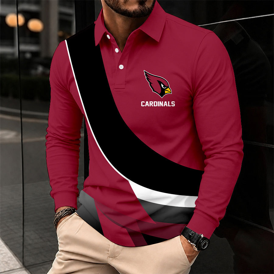 [SPECIAL OFFER] NEW CUSTOMIZED NFL20 ARC ARIZONA CARDINALS LONG SLEEVE POLO SHIRT