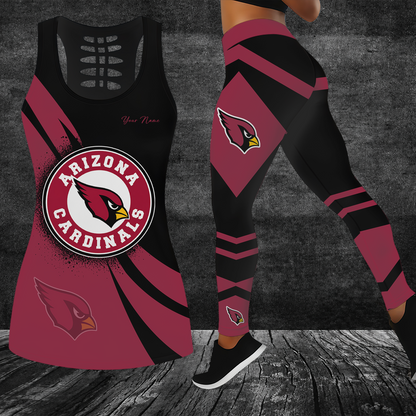 [SPECIAL OFFER] NEW CUSTOMIZED NFL20 ARC ARIZONA CARDINALS HOLLOW TANK TOP & LEGGINGS SET
