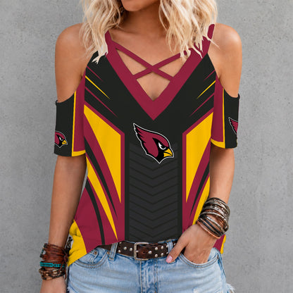 [SPECIAL OFFER] NEW CUSTOMIZED NFL20 ARC ARIZONA CARDINALS CROSS V-NECK TOP