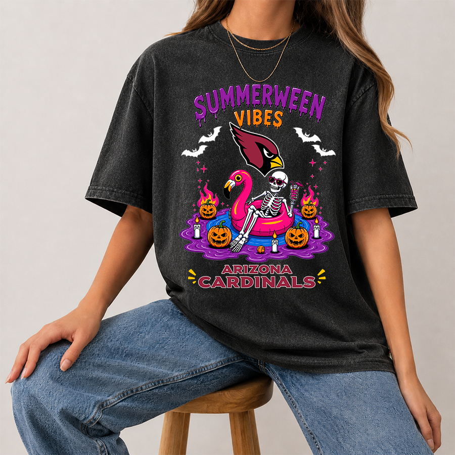 [SPECIAL OFFER] NEW CUSTOMIZED NFL20 ARC ARIZONA CARDINALS SUMMERWEEN MULTICOLOR WASHED TEE