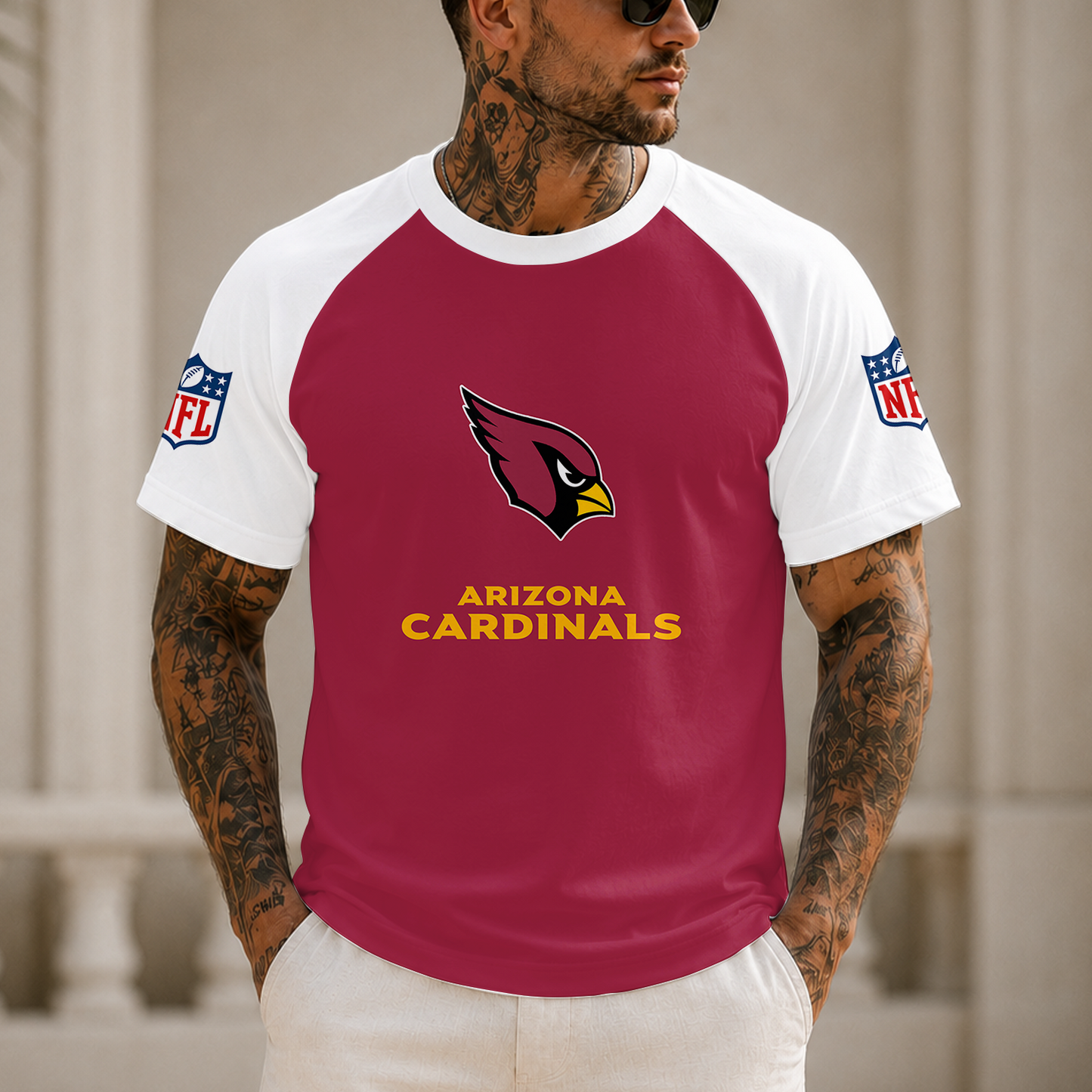 [SPECIAL OFFER] NEW CUSTOMIZED NFL20 ARC ARIZONA CARDINALS RAGLAN TEE