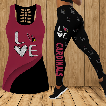 [SPECIAL OFFER] NEW CUSTOMIZED NFL20 ARC ARIZONA CARDINALS HOLLOW TANK TOP & LEGGINGS SET