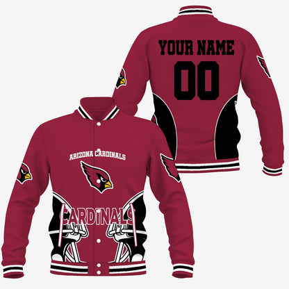 [SPECIAL OFFER] NEW CUSTOMIZED NFL20 ARC ARIZONA CARDINALS SATIN VARSITY & BASEBALL JACKET